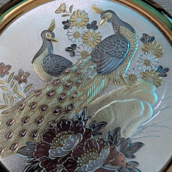 24 KT Gold Art Of Chokin Round Trinket Box - Picture 3 of 5